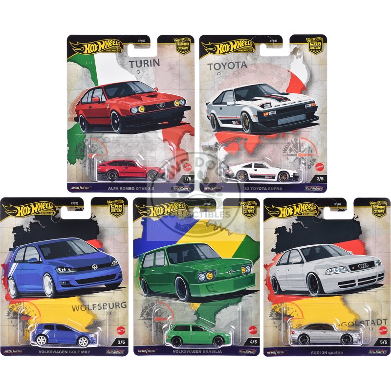 "world tour" 5 piece set "car culture" 2024 series a diecast model cars by hot wheels