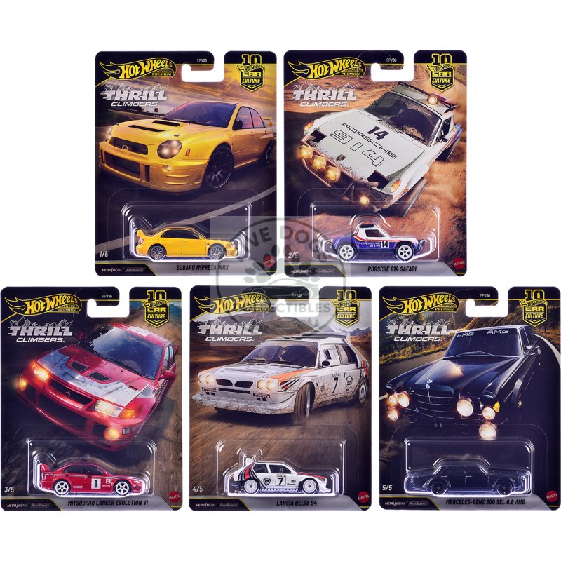 "thrill climbers" 5 piece set "car culture 10th anniversary" 2025 series q diecast model cars by hot wheels