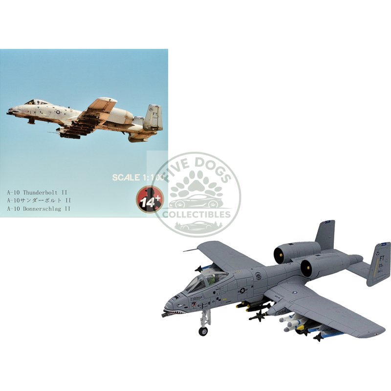 republic a 10c thunderbolt ii attack aircraft "flying tigers 23rd fighter group 23rd wing" (2003) united states air force 1/100 diecast model airplane