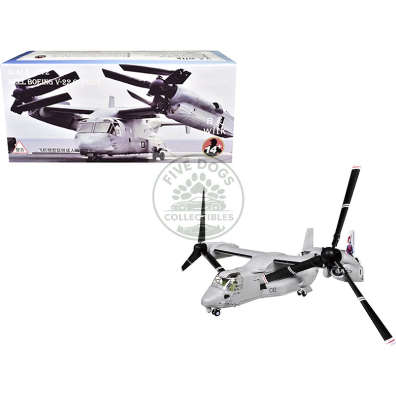bell boeing mv 22 osprey aircraft "marine medium tiltrotor training squadron 204 (vmmt 204) raptors 2nd marine aircraft wing mcas new river" united states marines 1/72 diecast model airplane