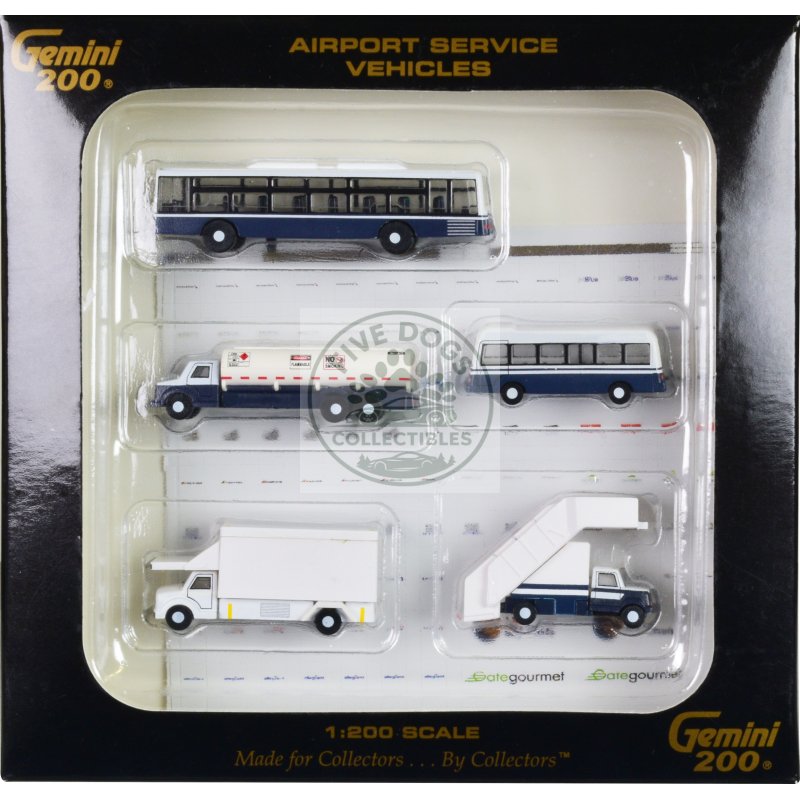 airport service vehicles set of 5 pieces "gemini 200" series diecast models by geminijets