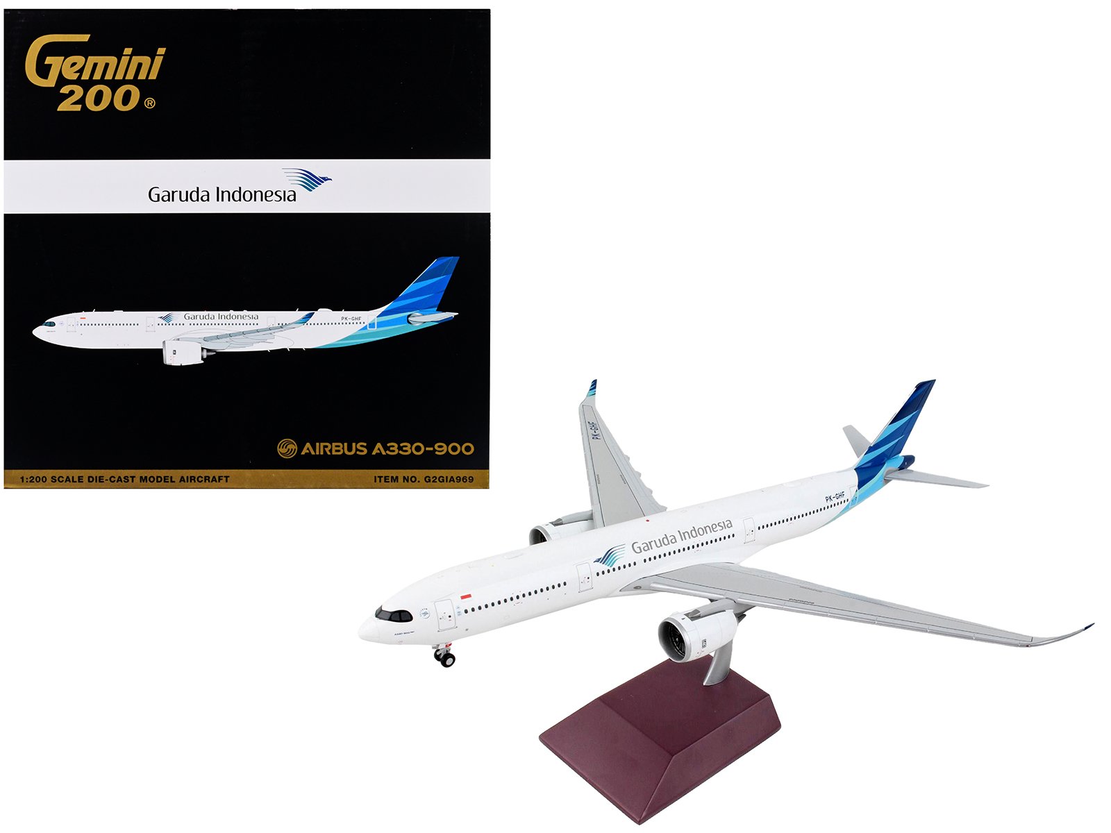 airbus a330 900 commercial aircraft "garuda indonesia" white with blue tail "gemini 200" series 1/200 diecast model airplane by geminijets airbus a330 900 commercial aircraft "garuda indonesia" white with blue tail "gemini 200" series 1/200 diecast model airplane by geminijets