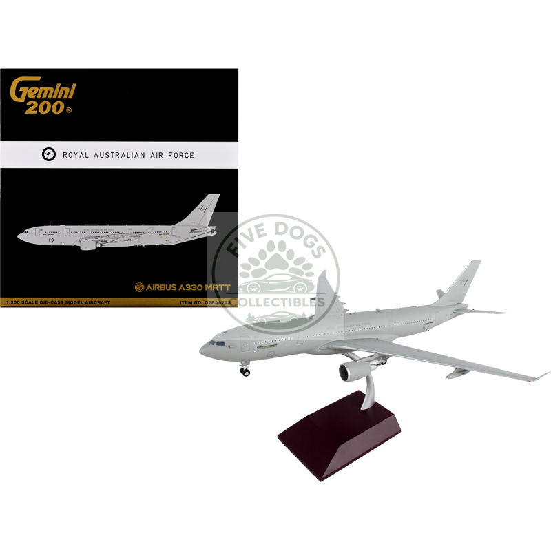 airbus a330 mrtt tanker aircraft "royal australian air force" gray "gemini 200" series 1/200 diecast model airplane by geminijets