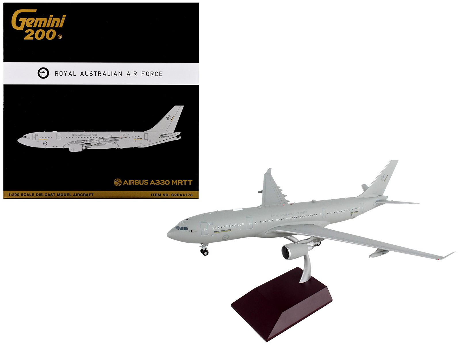 airbus a330 mrtt tanker aircraft "royal australian air force" gray "gemini 200" series 1/200 diecast model airplane by geminijets airbus a330 mrtt tanker aircraft "royal australian air force" gray "gemini 200" series 1/200 diecast model airplane by geminijets