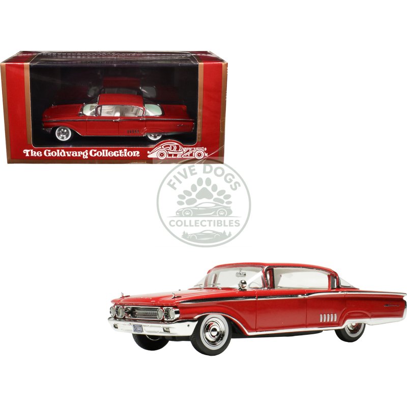 1960 mercury park lane 4 door sedan signal red with white interior limited edition to 200 pieces worldwide 1/43 model car by goldvarg collection