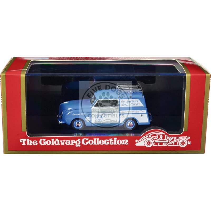 1948 crosley station wagon blue and white "pan american airways ground crew" with roof rack limited edition to 240 pieces worldwide 1/43 model car by goldvarg collection