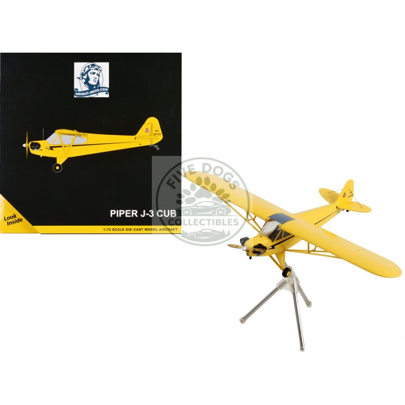 piper j 3 cub light aircraft "nc 38759" yellow with black stripes "gemini general aviation" series 1/72 diecast model airplane by geminijets