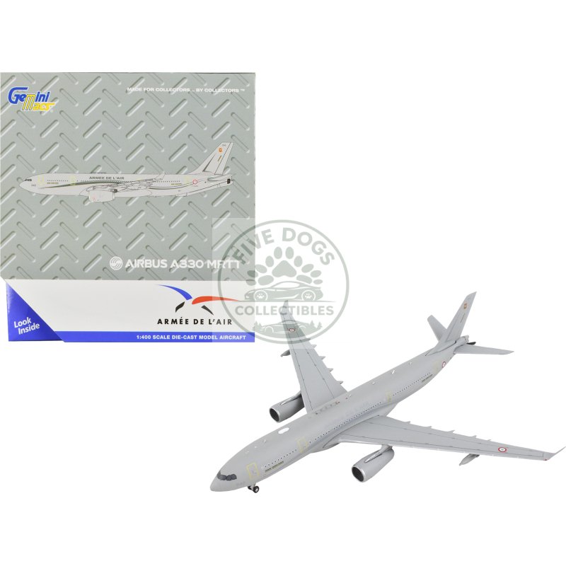 airbus a330 mrtt tanker aircraft "armee de l'air french air force" gray "gemini macs" series 1/400 diecast model airplane by geminijets