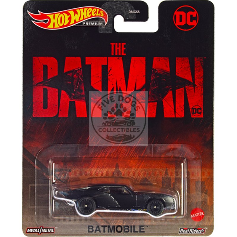 batmobile matt black "the batman" (2022) movie "dc comics" diecast model car by hot wheels