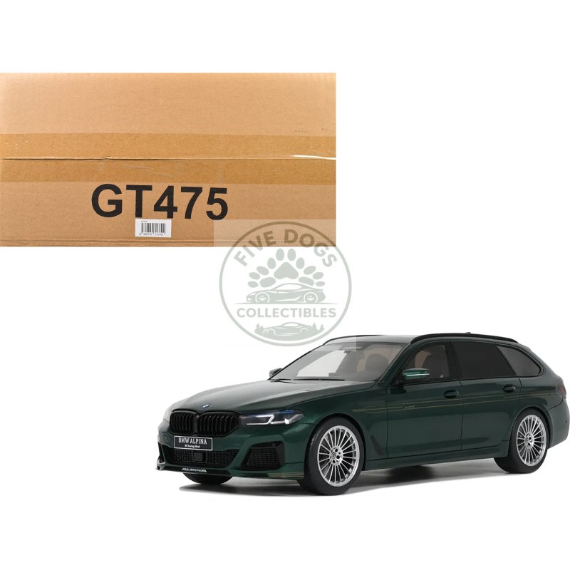 2023 bmw alpina b5 touring green metallic 1/18 model car by gt spirit