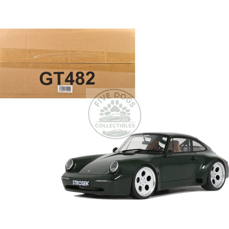 2024 porsche 911 strosek mega 30 green 1/18 model car by gt spirit
