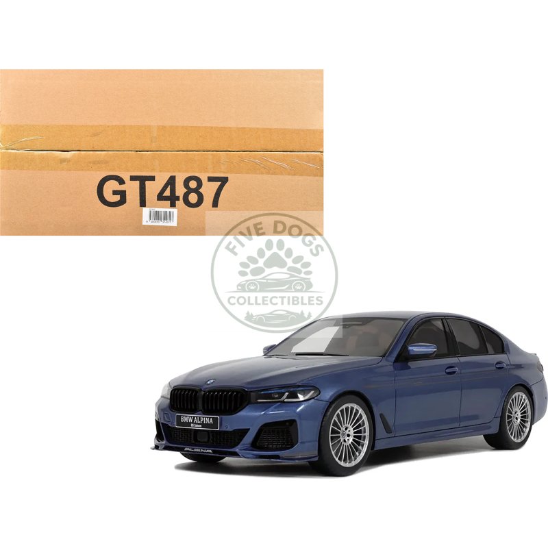 2023 bmw alpina b5 saloon blue metallic 1/18 model car by gt spirit