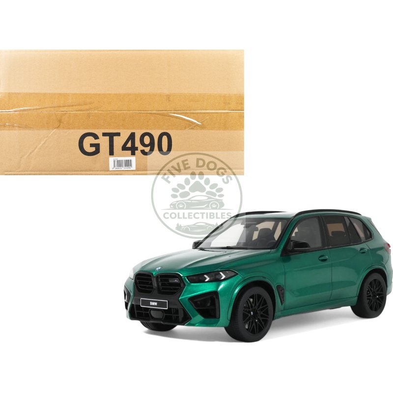 2023 bmw x5 m competition isle of man green metallic 1/18 model car by gt spirit