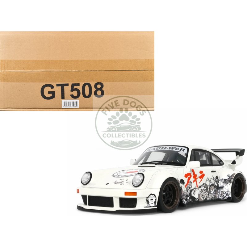 2024 rwb akira white with graphics "akira" (1988) movie 1/18 model car by gt spirit