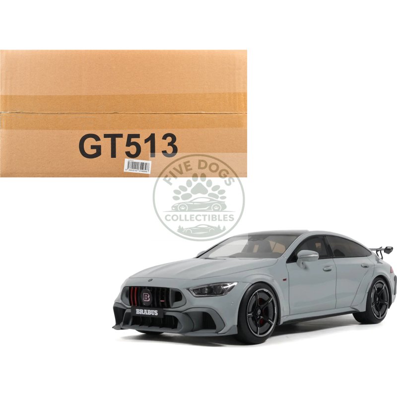 2024 brabus rocket 1000 nardo gray with black top 1/18 model car by gt spirit