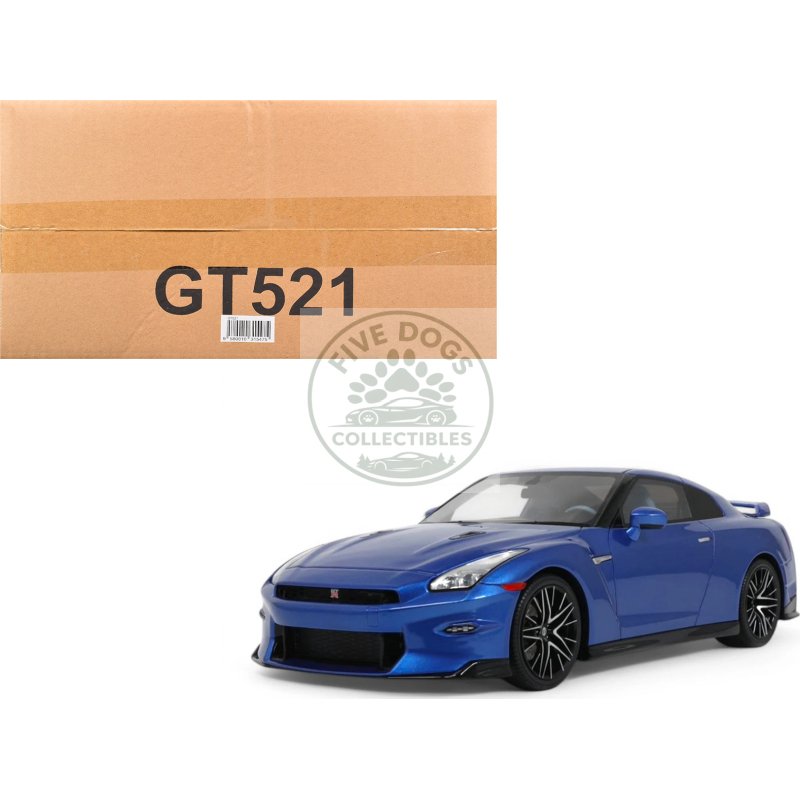 2024 nissan gt r skyline edition bayside blue metallic 1/18 model car by gt spirit