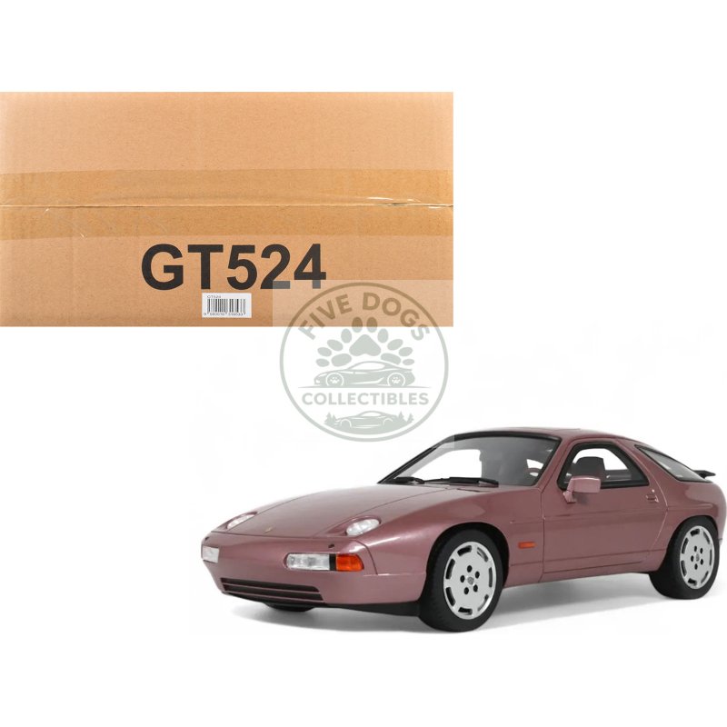 1980 porsche 928 s pink metallic 1/18 model car by gt spirit