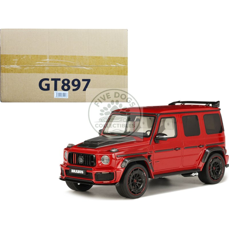 2022 brabus 900 rocket edition red with carbon hood 1/18 model car by gt spirit