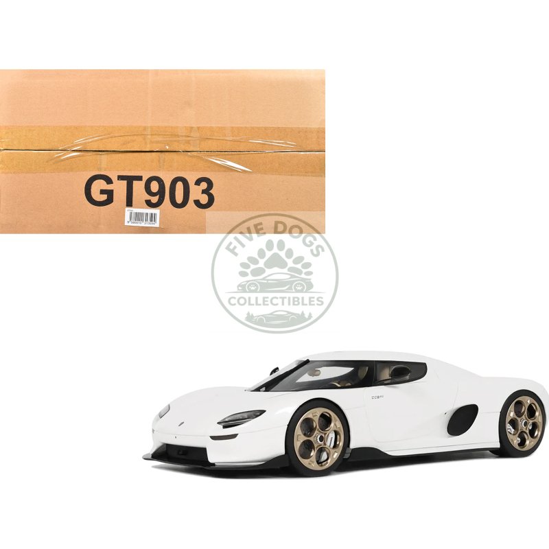 2024 koenigsegg cc850 crystal white 1/18 model car by gt spirit