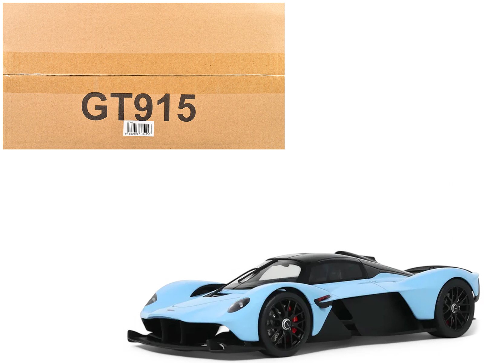 2023 aston martin valkyrie light blue with black top 1/18 model car by gt spirit 2023 aston martin valkyrie light blue with black top 1/18 model car by gt spirit