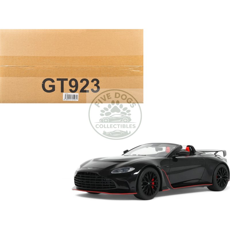 2023 aston martin v12 vantage roadster onyx black 1/18 model car by gt spirit