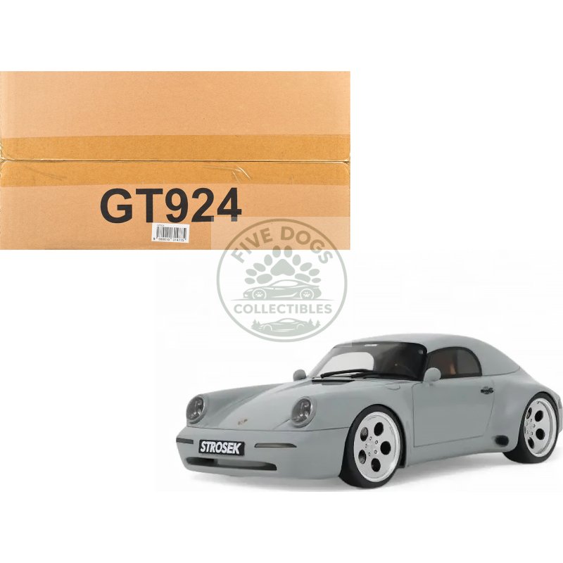 2023 strosek mega 30 speedster (porsche 911) classic gray 1/18 model car by gt spirit
