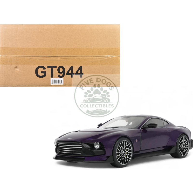 2023 aston martin valour purple metallic 1/18 model car by gt spirit