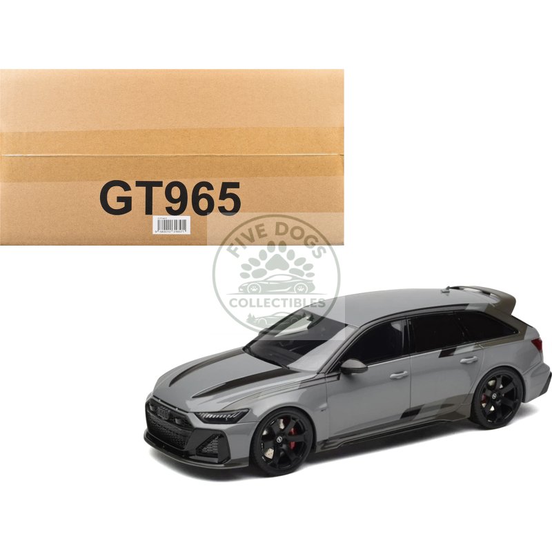 2024 audi rs 6 gt gray 1/18 model car by gt spirit