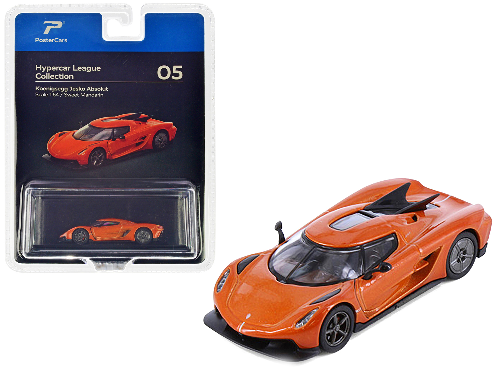 koenigsegg jesko absolut sweet mandarin orange metallic "hypercar league collection" 1/64 diecast model car by postercars koenigsegg jesko absolut sweet mandarin orange metallic "hypercar league collection" 1/64 diecast model car by postercars