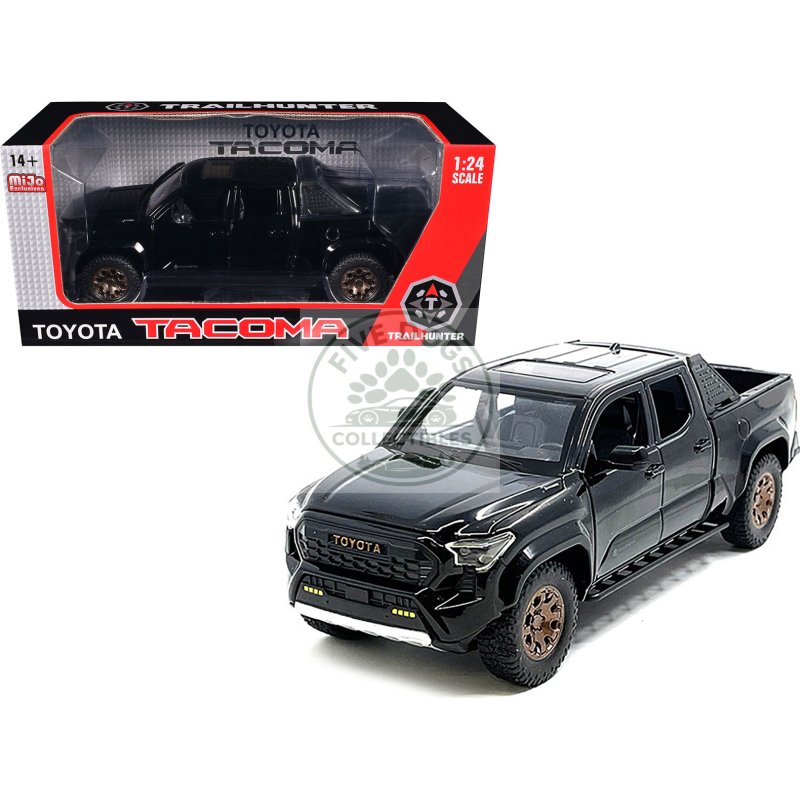 2024 toyota tacoma trailhunter edition pickup truck black 1/24 diecast model car