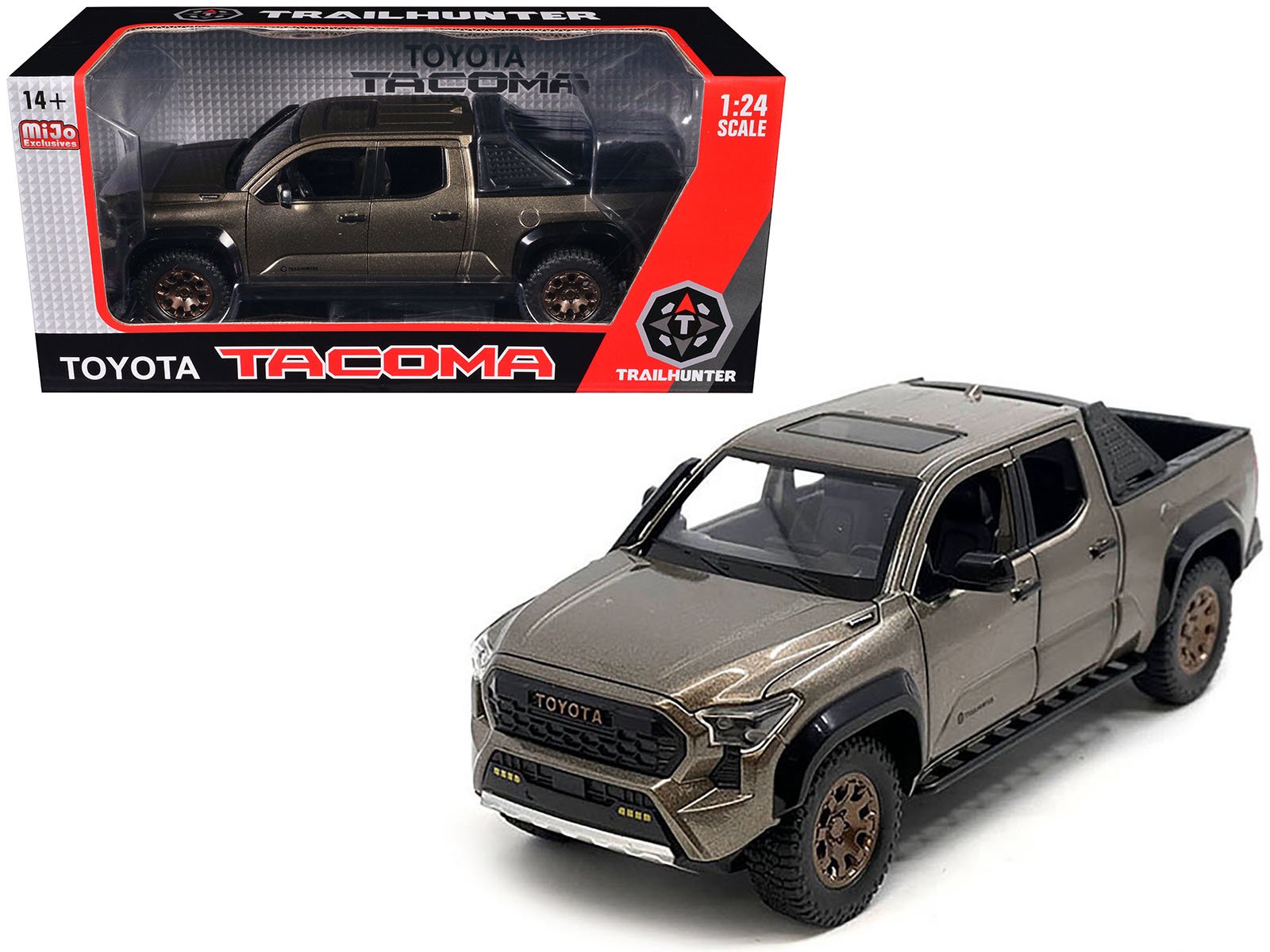 2024 toyota tacoma trailhunter edition pickup truck bronze metallic 1/24 diecast model car 2024 toyota tacoma trailhunter edition pickup truck bronze metallic 1/24 diecast model car