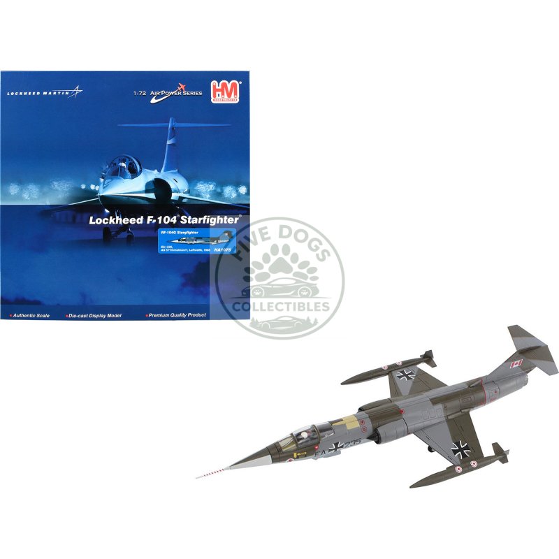 lockheed rf 104g starfighter fighter aircraft "ag 51 immelmann" (1966) german luftwaffe "air power series" 1/72 diecast model by hobby master