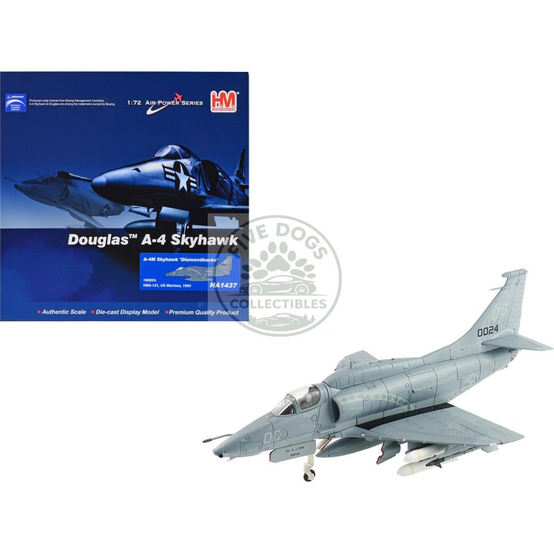 douglas a 4m skyhawk aircraft "vma 131 diamondbacks" (1993) united states marines "air power series" 1/72 diecast model by hobby master