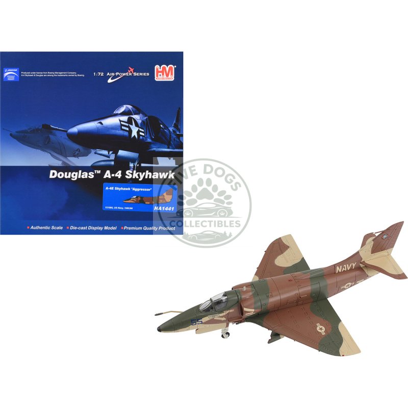 douglas a 4e skyhawk aircraft "aggressor 151095" (1985/6) united states navy "air power series" 1/72 diecast model by hobby master