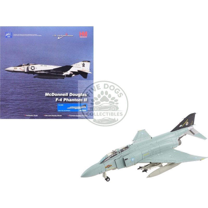 mcdonnell douglas f 4j(uk) phantom ii fighter bomber aircraft "ze359 af wattisham england" british royal air force "air power series" 1/72 diecast model by hobby master