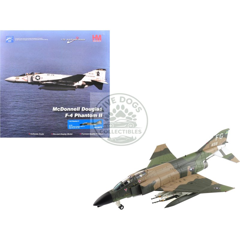 mcdonnell douglas f 4c phantom ii fighter bomber aircraft "63 7499 daniel "chappie" james jr. 433rd tfs 8th tfw" (1967) united states air force "air power series" 1/72 diecast model by hobby master