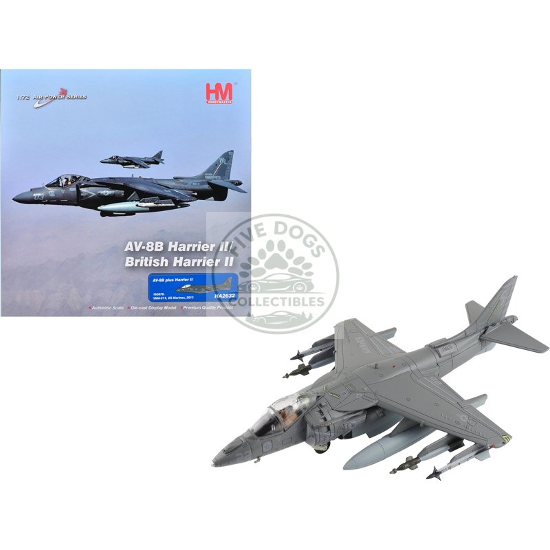 mcdonnell douglas av 8b plus harrier ii aircraft "163879 vma 211" (2013) united states marine corps "air power series" 1/72 diecast model by hobby master