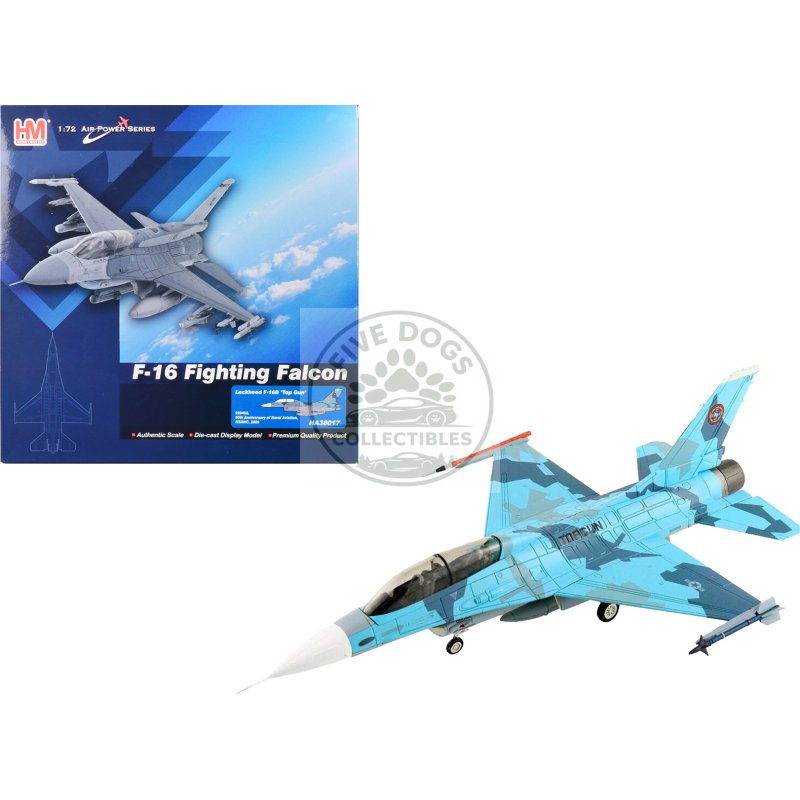 lockheed f 16b fighting falcon fighter aircraft "top gun 90th anniversary of naval aviation nsawc" united states navy "air power series" 1/72 diecast model by hobby master