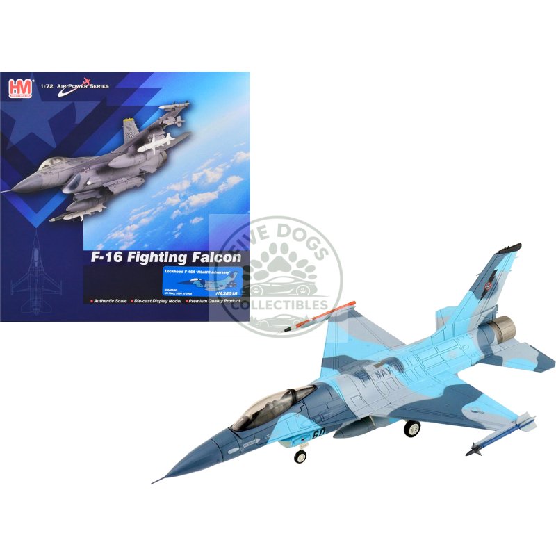lockheed f 16a fighting falcon fighter aircraft "nsawc adversary" (2006 2008) united states navy "air power series" 1/72 diecast model by hobby master