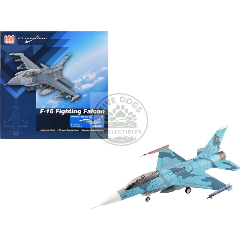lockheed f 16b fighting falcon fighter aircraft "top gun 04 centennial of naval aviation" united states navy "air power series" 1/72 diecast model by hobby master