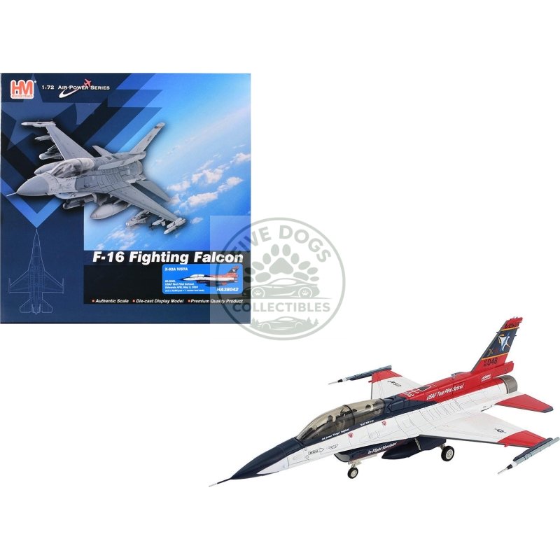 general dynamics x 62a vista aircraft "86 0048 usaf test pilot school edwards air force base" (2024) united states air force "air power series" 1/72 diecast model by hobby master