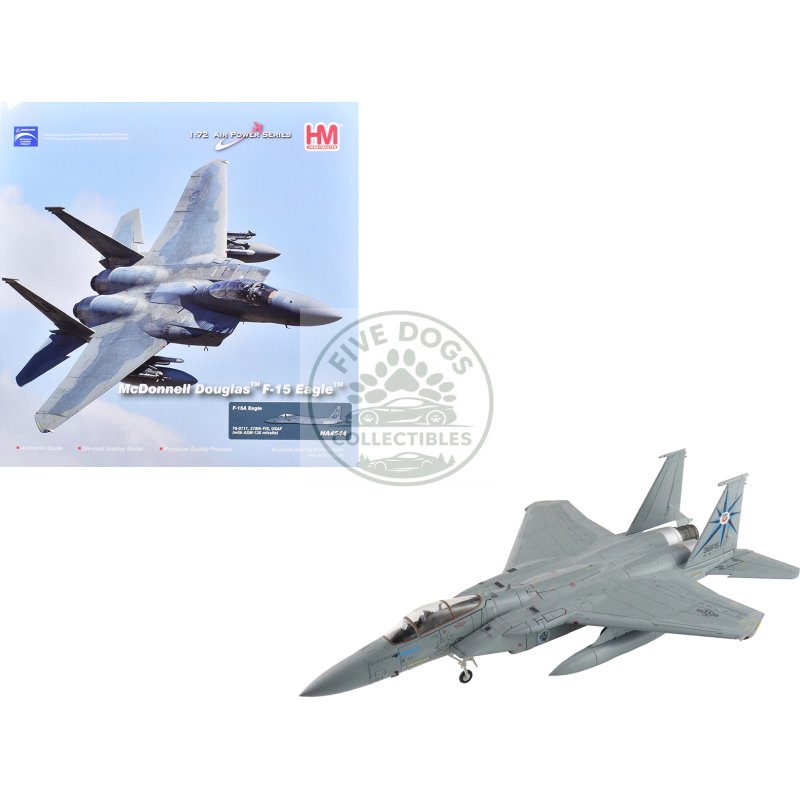 mcdonnell douglas f 15a eagle fighter aircraft "76 0111 318th fighter interceptor squadron" united states air force "air power series" 1/72 diecast model by hobby master