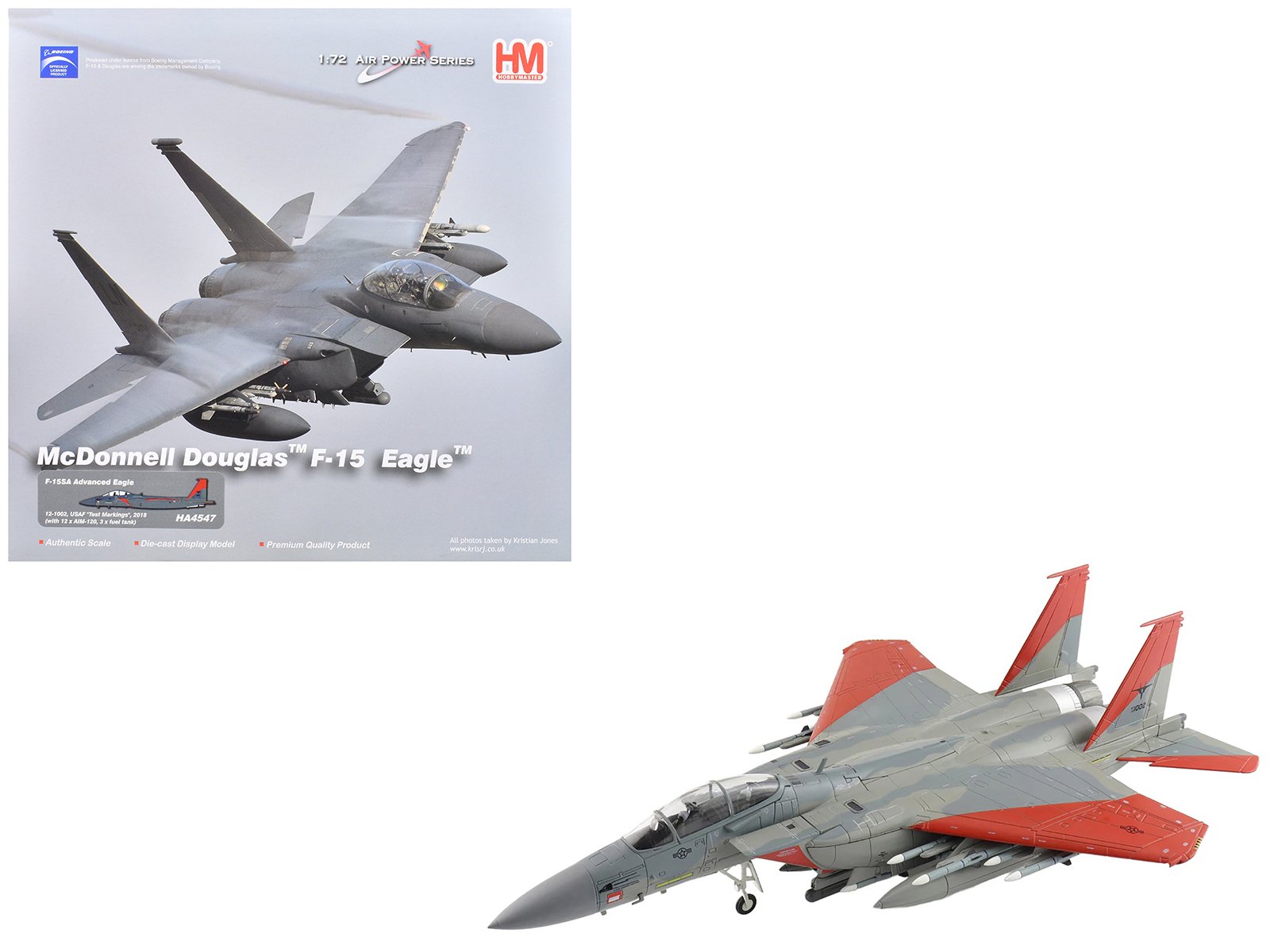 boeing f 15sa (saudi advanced) eagle fighter aircraft "12 1002 usaf test markings" (2018) saudi royal air force "air power series" 1/72 diecast model by hobby master boeing f 15sa (saudi advanced) eagle fighter aircraft "12 1002 usaf test markings" (2018) saudi royal air force "air power series" 1/72 diecast model by hobby master