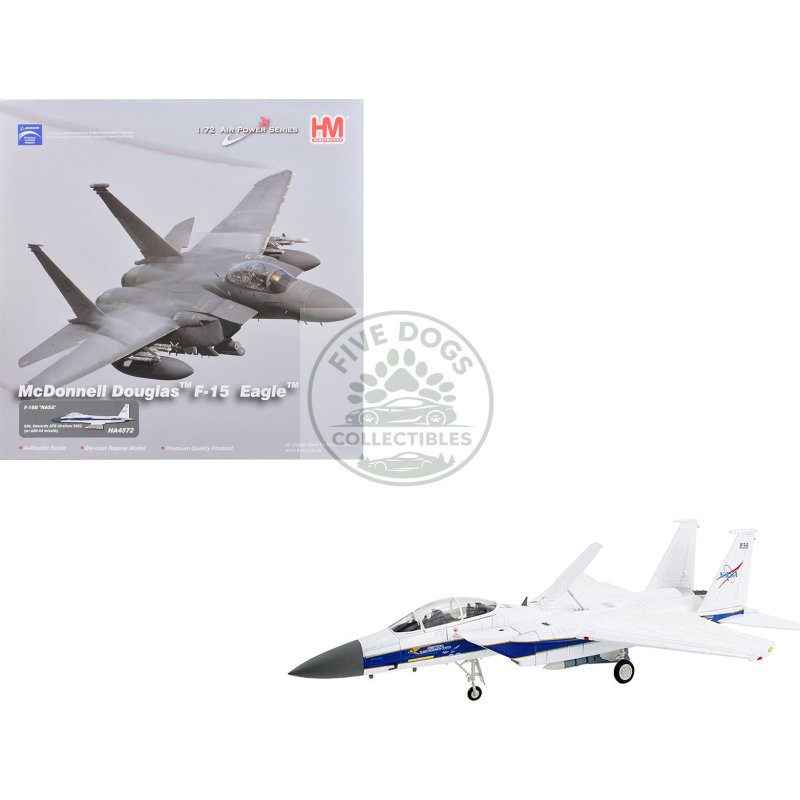 mcdonnell douglas f 15b eagle fighter aircraft "edwards afb airshow 2022 armstrong flight research center" nasa "air power series" 1/72 diecast model by hobby master