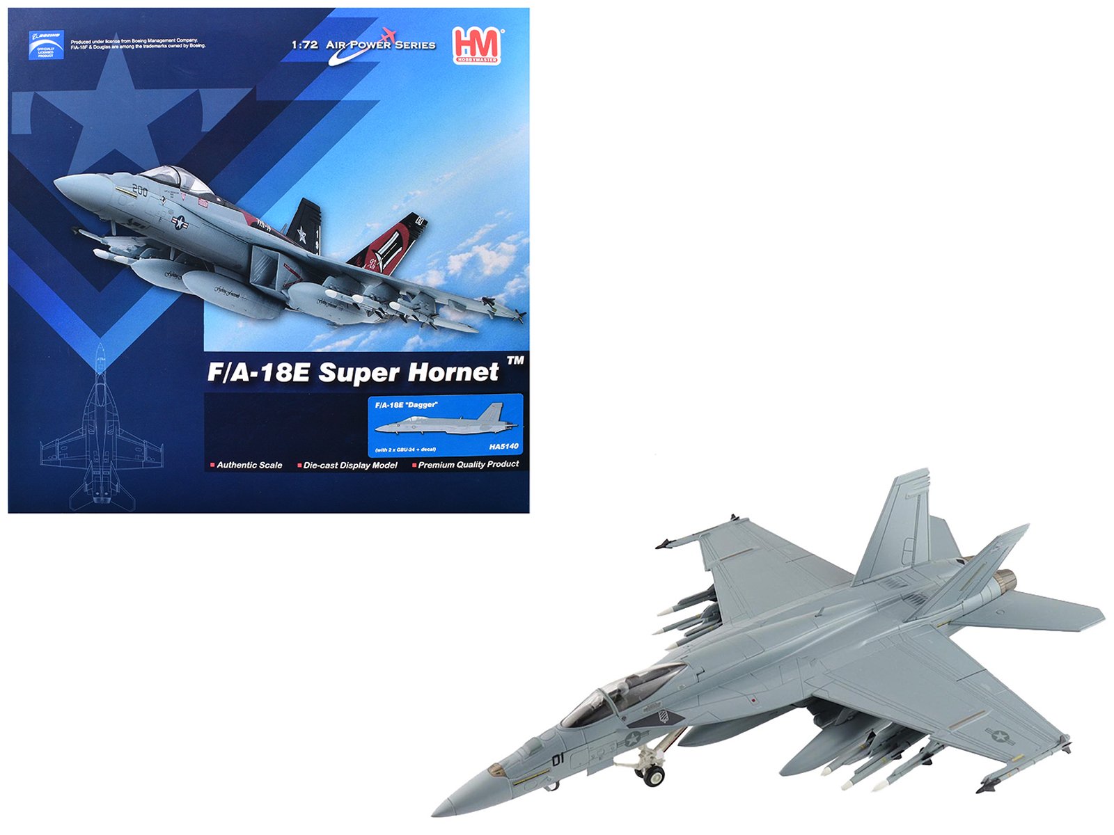 boeing f/a 18e super hornet fighter aircraft "dagger" united states navy "air power series" 1/72 diecast model by hobby master boeing f/a 18e super hornet fighter aircraft "dagger" united states navy "air power series" 1/72 diecast model by hobby master