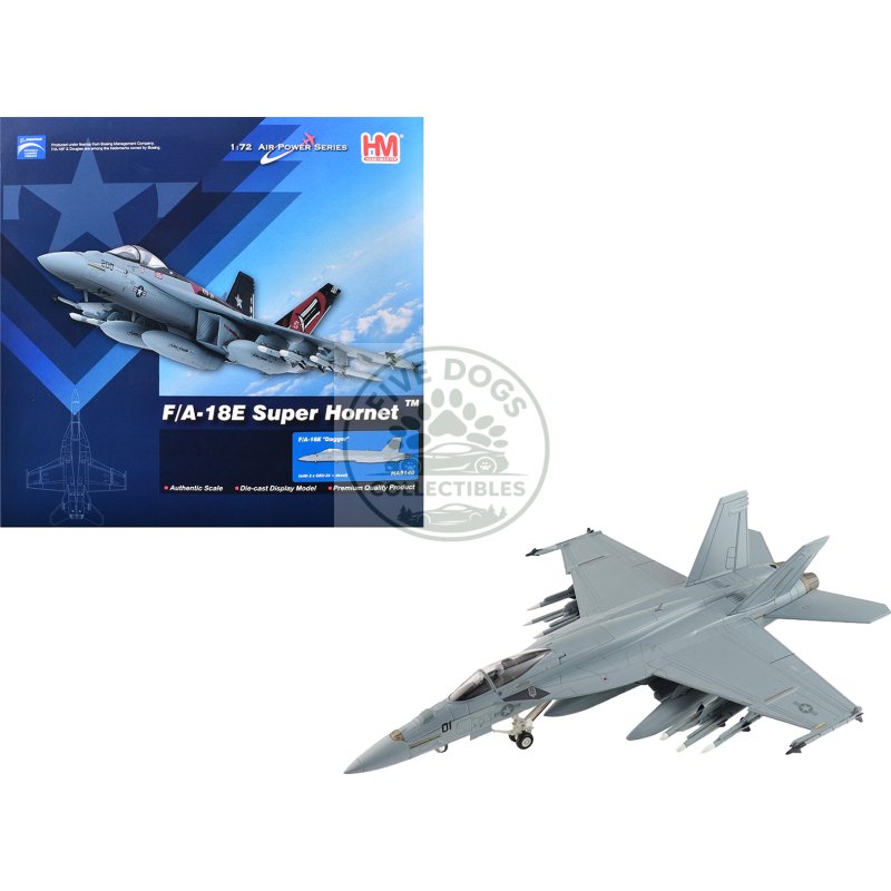 boeing f/a 18e super hornet fighter aircraft "dagger" united states navy "air power series" 1/72 diecast model by hobby master
