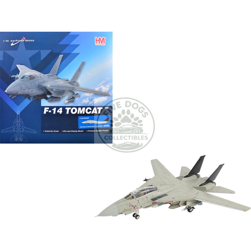 grumman f 14a tomcat fighter aircraft "bandit rogue nation" united states navy "air power series" 1/72 diecast model by hobby master
