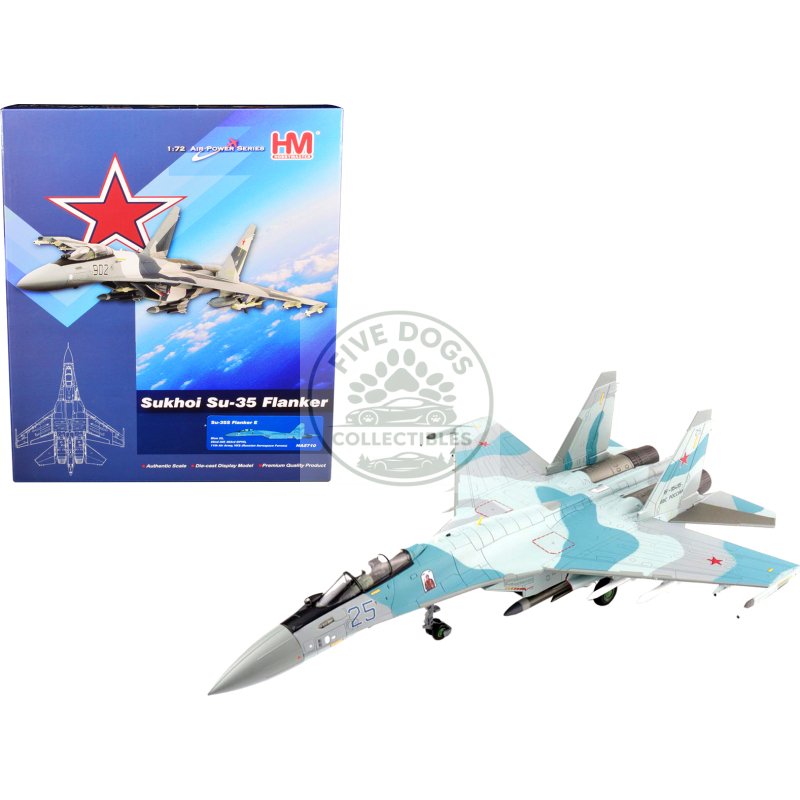 sukhoi su 35s flanker e fighter aircraft "22nd iap 303rd dpvo 11th air army vks (russian aerospace forces)" "air power series" 1/72 scale model by hobby master