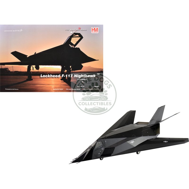 lockheed f 117a nighthawk stealth aircraft "84 0809" (2022) united states air force "air power series" 1/72 diecast model by hobby master