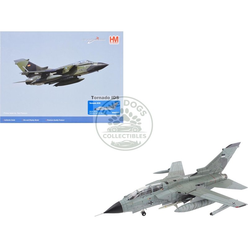 panavia tornado ecr fighter bomber aircraft "46+54 tactical air wing 51 schleswig jagel air base germany" (2017) german luftwaffe "air power series" 1/72 diecast model by hobby master